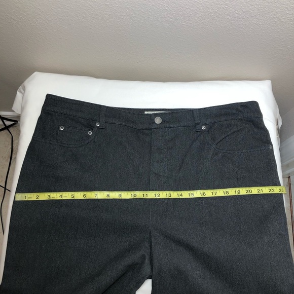 Jones New York Sport Cotton Blend Shape Control Slimming Panel Charcoal Jeans 18 - Picture 11 of 16